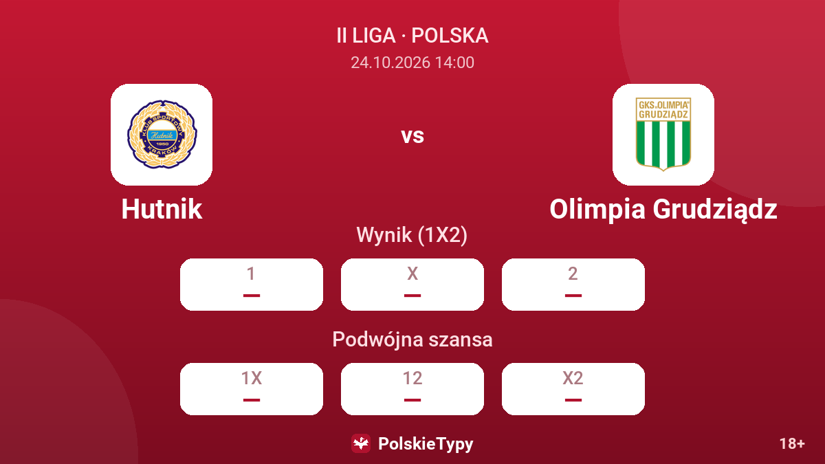 Hutnik - Olimpia Grudziądz — kursy