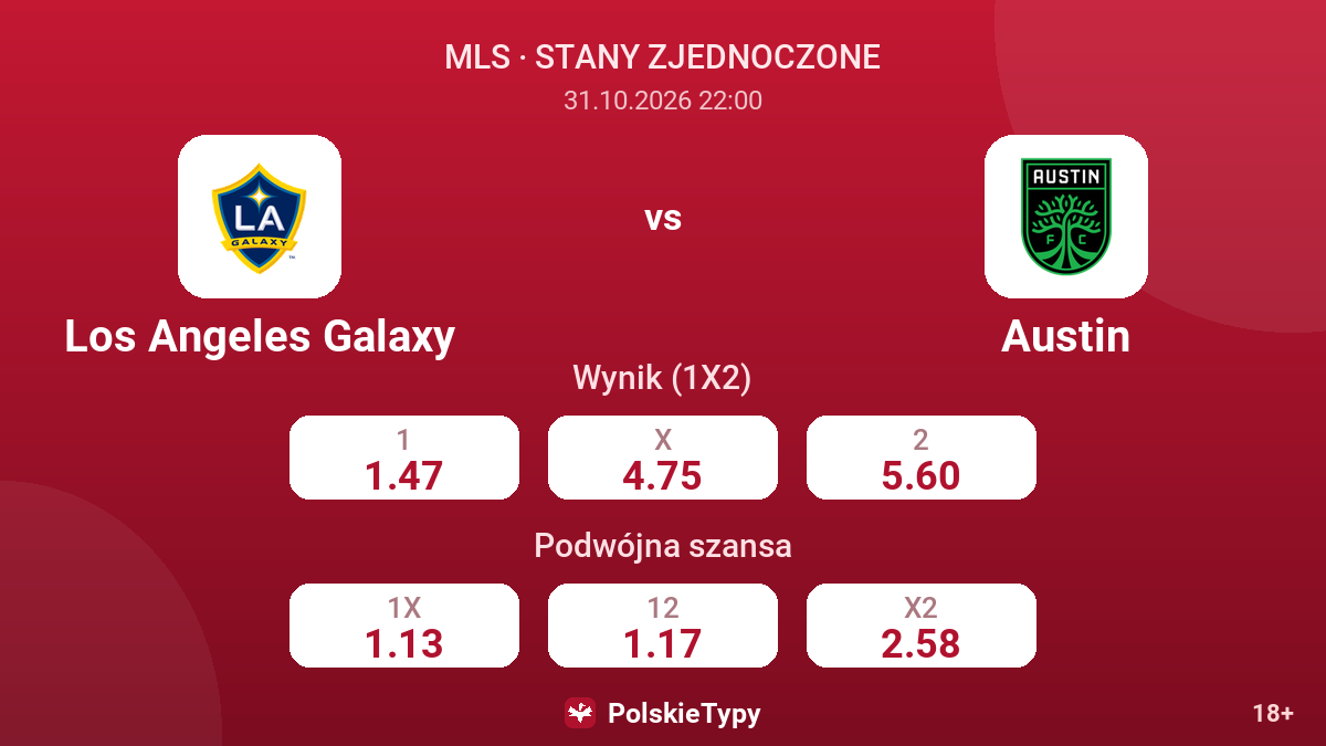 Los Angeles Galaxy - Austin — kursy