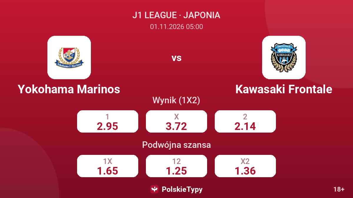 Yokohama Marinos - Kawasaki Frontale — kursy