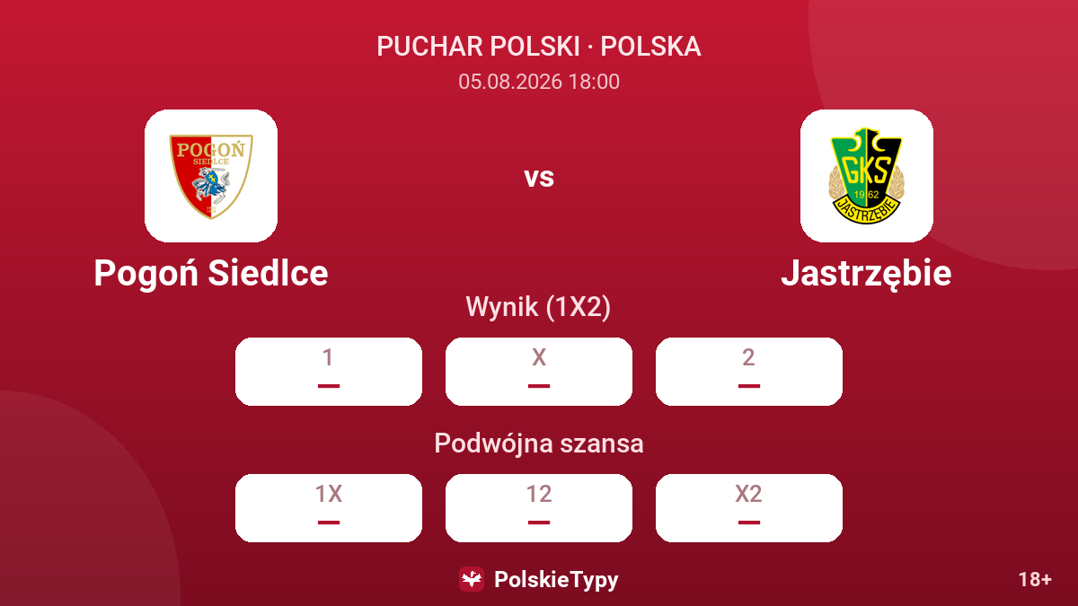 Pogoń Siedlce - Jastrzębie — kursy