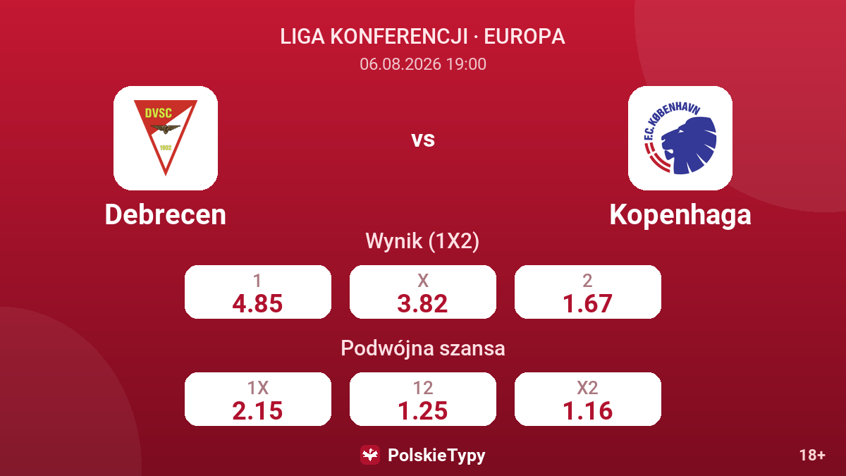 Debrecen - Kopenhaga — kursy
