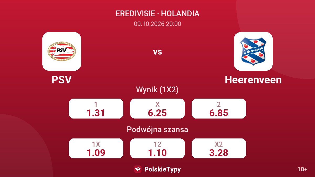PSV - Heerenveen — kursy