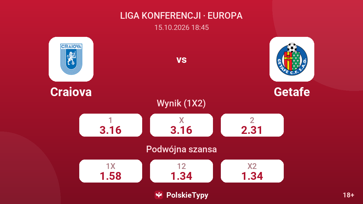 Craiova - Getafe — kursy