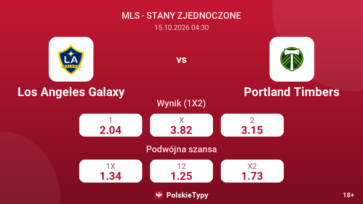 Los Angeles Galaxy - Portland Timbers — kursy