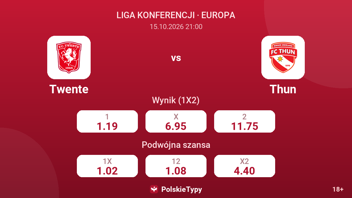 Twente - Thun — kursy