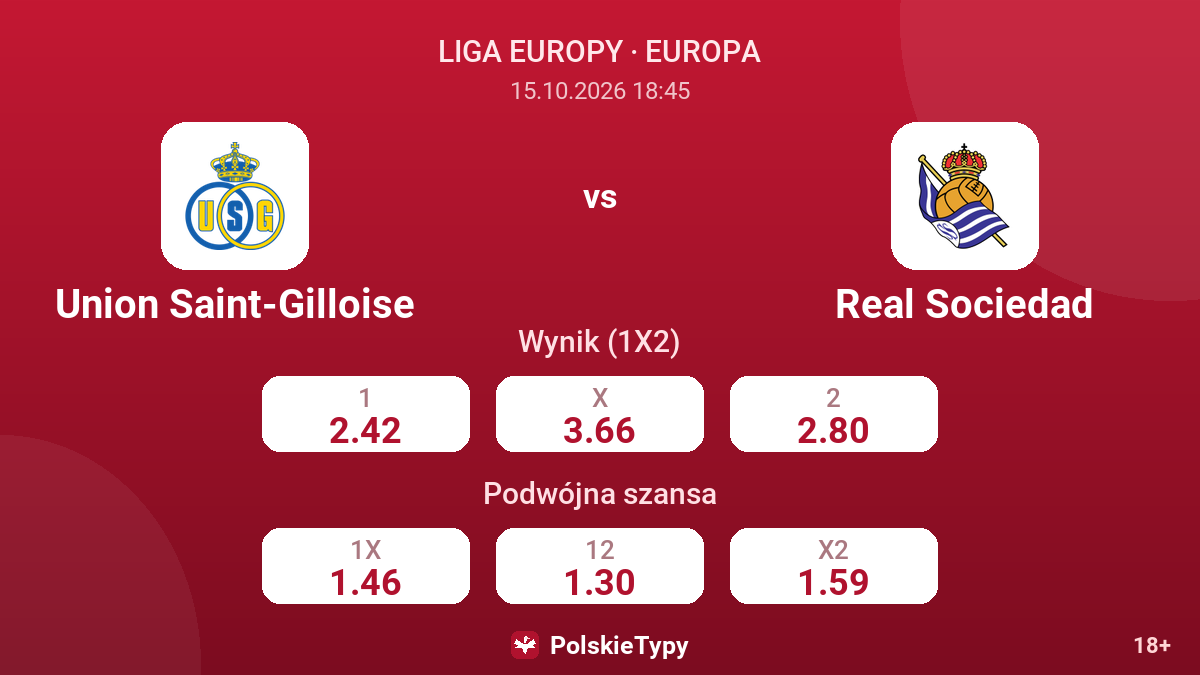 Union Saint-Gilloise - Real Sociedad — kursy