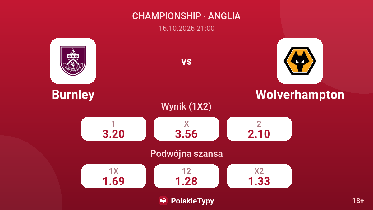 Burnley - Wolverhampton — kursy