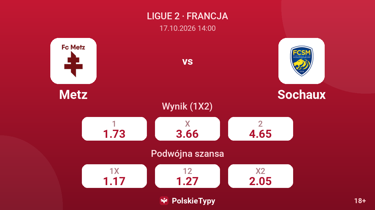 Metz - Sochaux — kursy