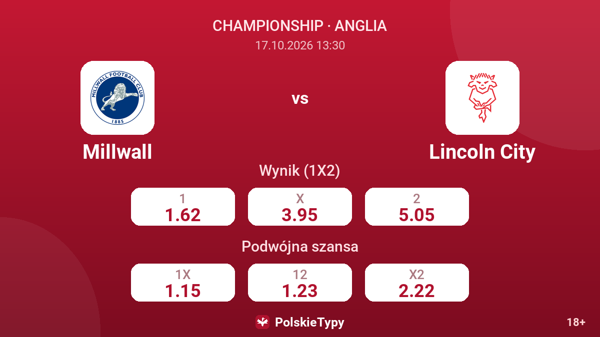 Millwall - Lincoln City — kursy