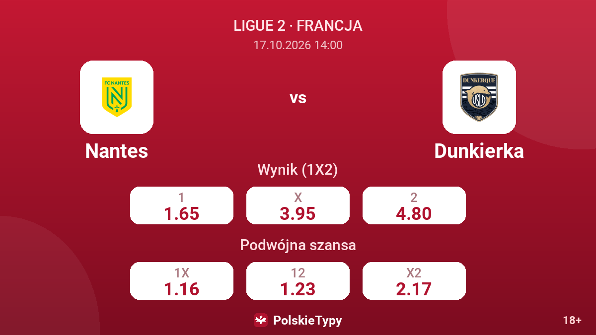 Nantes - Dunkierka — kursy