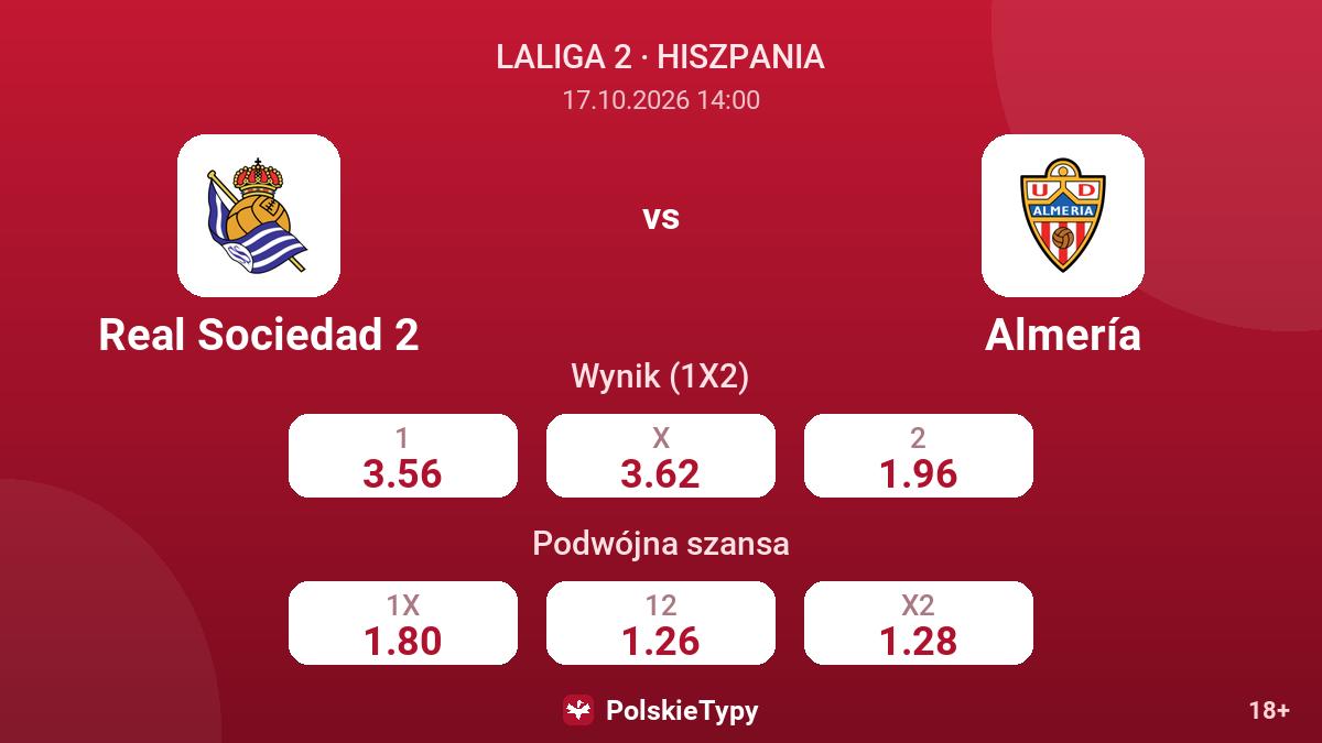 Real Sociedad 2 - Almería — kursy