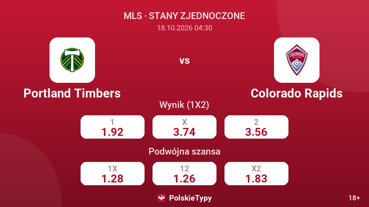 Portland Timbers - Colorado Rapids — kursy