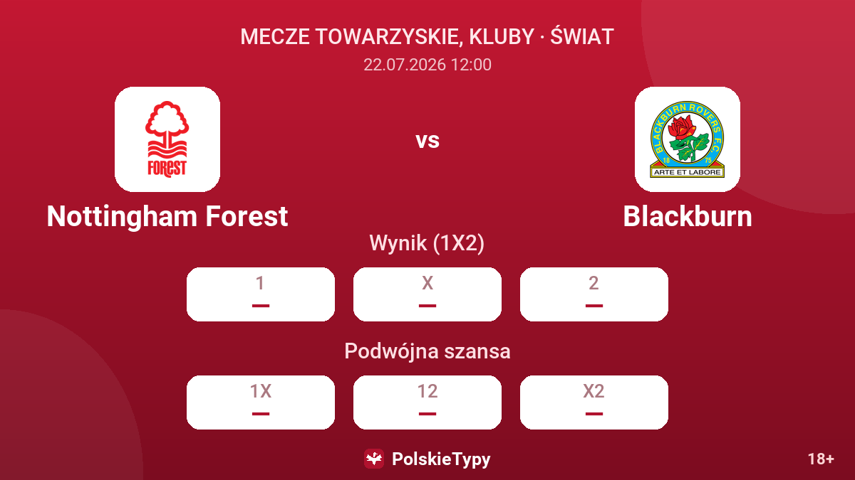 Nottingham Forest - Blackburn — kursy
