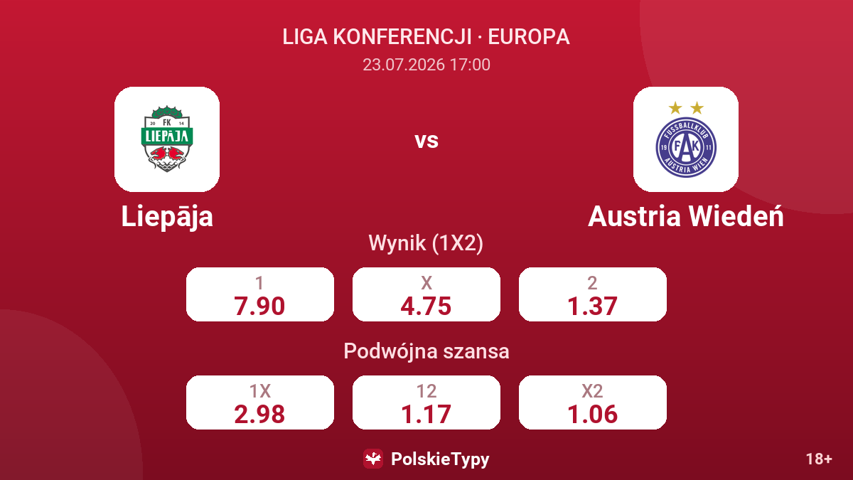 Liepāja - Austria Wiedeń — kursy