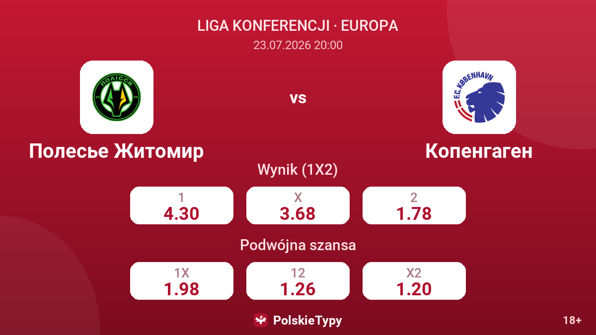 Polesie Żytomierz - Kopenhaga — kursy