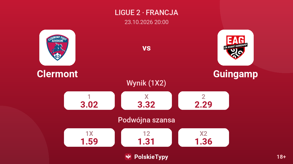 Clermont - Guingamp — kursy