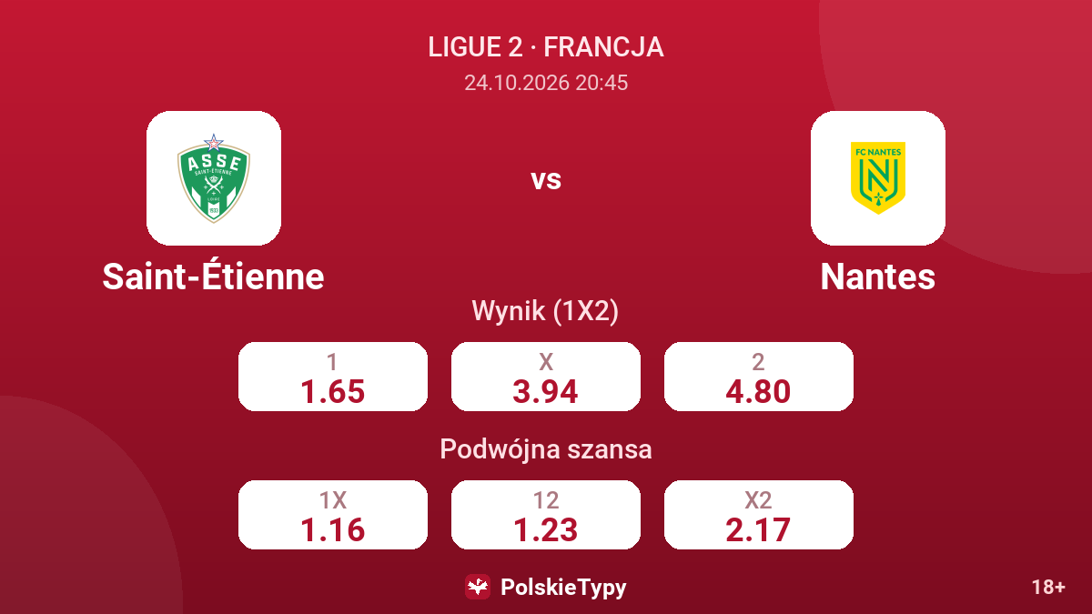 Saint-Étienne - Nantes — kursy