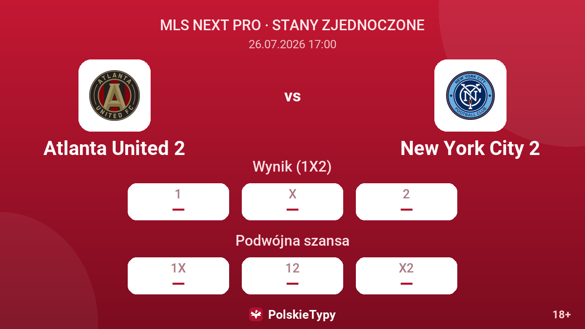 Atlanta United 2 - New York City 2 — kursy