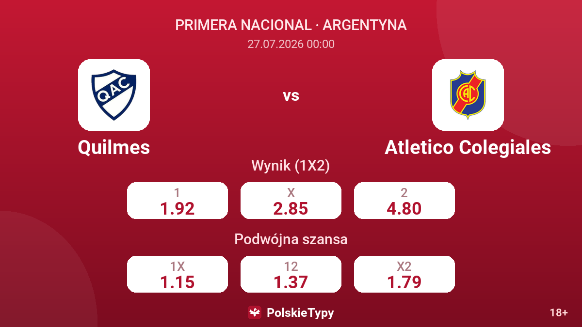 Quilmes - Atletico Colegiales — kursy