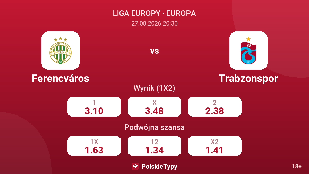 Ferencváros - Trabzonspor — kursy
