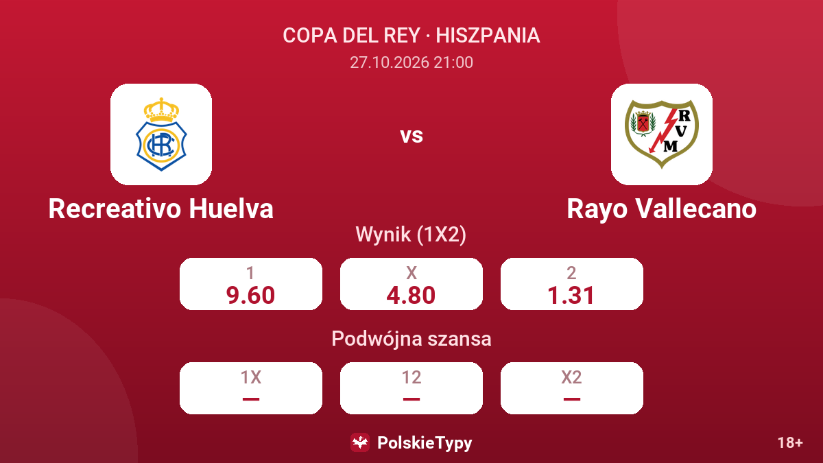 Recreativo Huelva - Rayo Vallecano — kursy