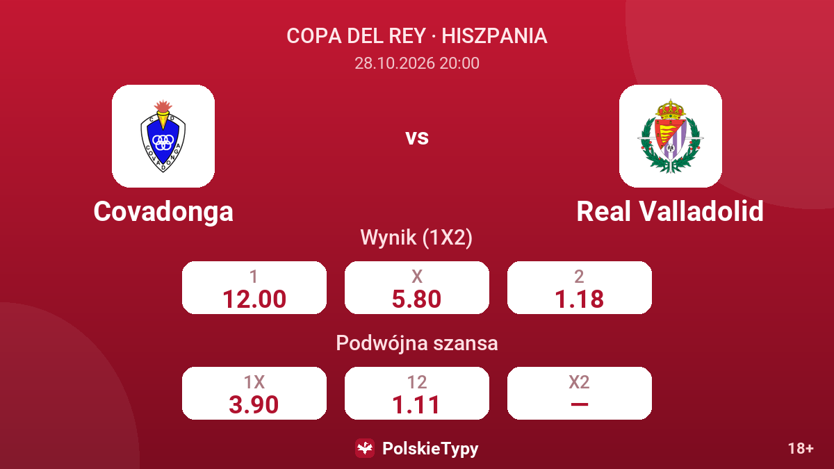 Covadonga - Real Valladolid — kursy