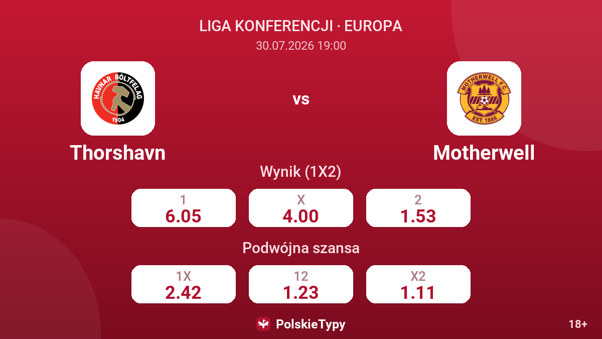 Thorshavn - Motherwell — kursy
