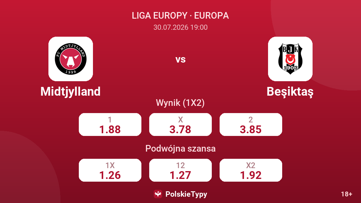Midtjylland - Beşiktaş — kursy