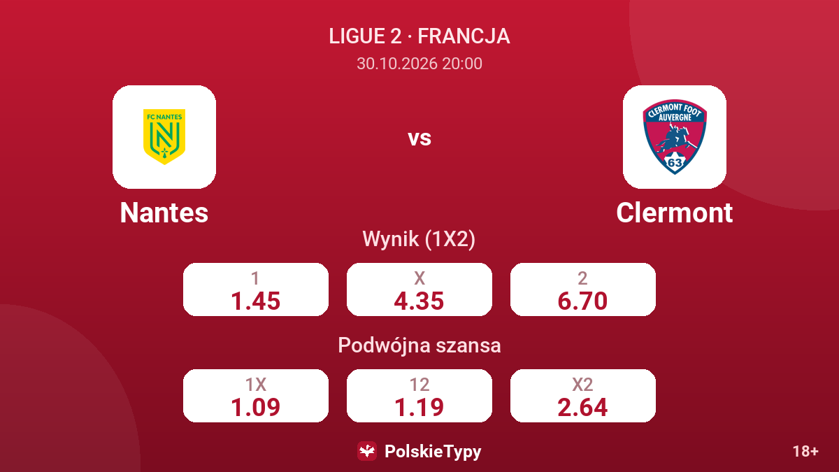 Nantes - Clermont — kursy