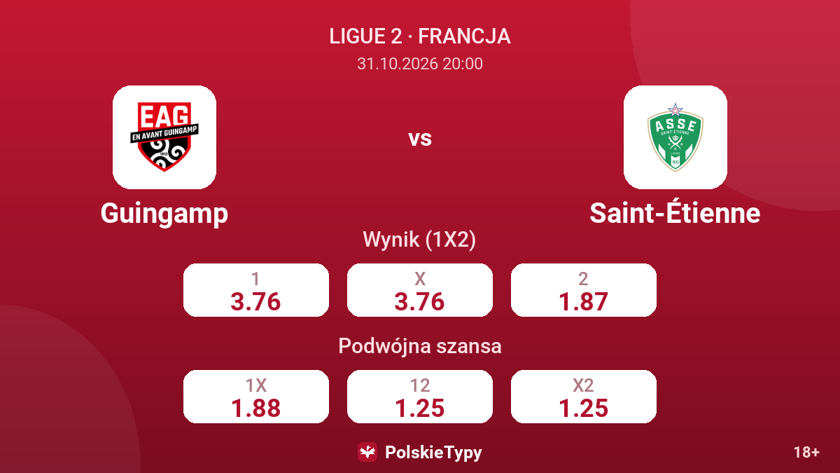 Guingamp - Saint-Étienne — kursy