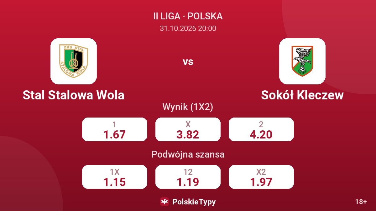 Stal Stalowa Wola - Sokół Kleczew — kursy
